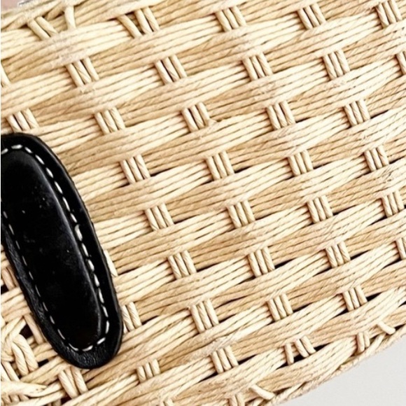 Bringhton Straw Weave with Black and Rhinestone Accents - Picture 5 of 7